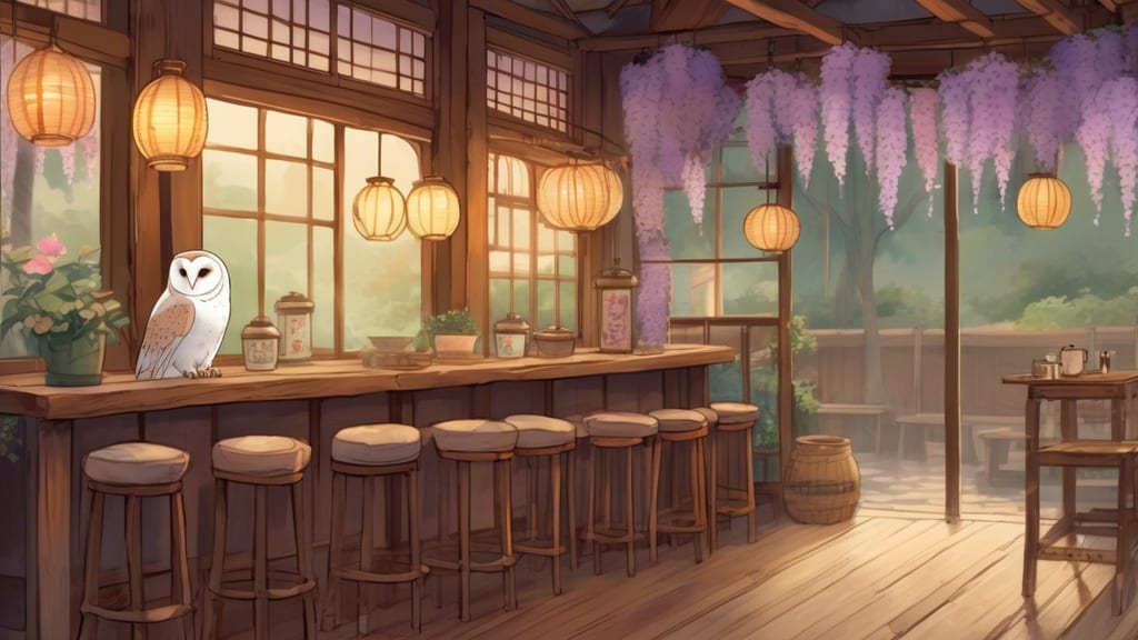 Fukurō - Owl Cafe Cafe in Tsuyama, Japan