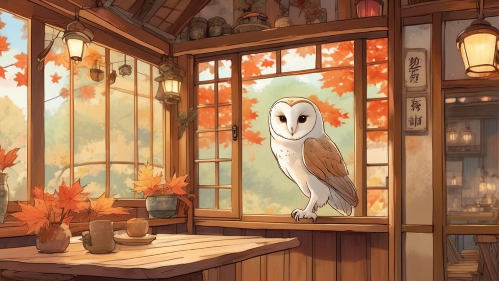 Ramen Ezo Owl - Owl Cafe Cafe in Asahikawa, Japan