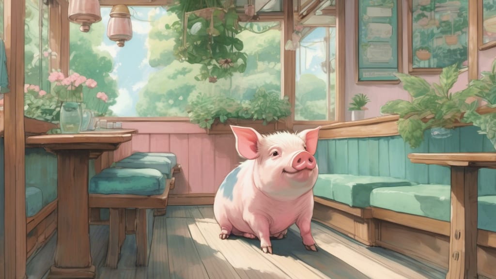 Cafe and Laundry Yoriito - Pig Cafe Cafe in Nagaoka, Japan