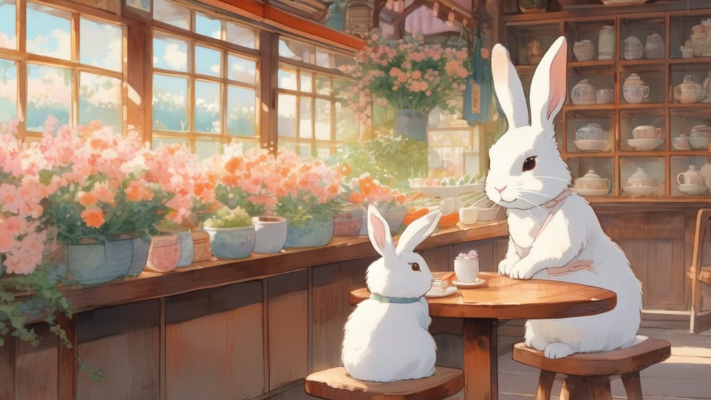 Cafe Bunny - Rabbit Cafe Cafe in Obihiro, Japan