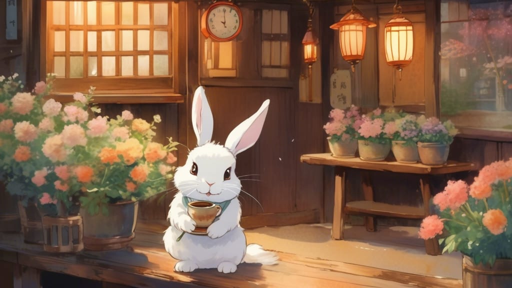 Rabbit - Rabbit Cafe Cafe in Himi, Japan