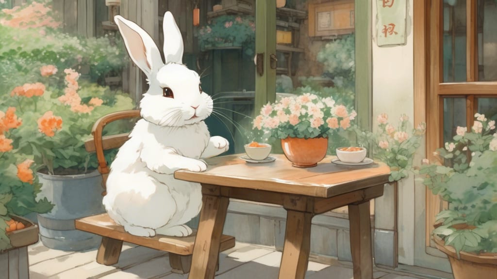 Tea Room Yuki Usagi - Rabbit Cafe Cafe in Agatsuma District, Japan