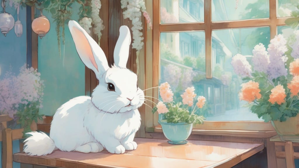 Usagi - Rabbit Cafe Cafe in Hakuto, Japan