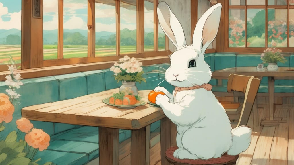 HACCHI BUNNY - Rabbit Cafe Cafe in Omuta, Japan