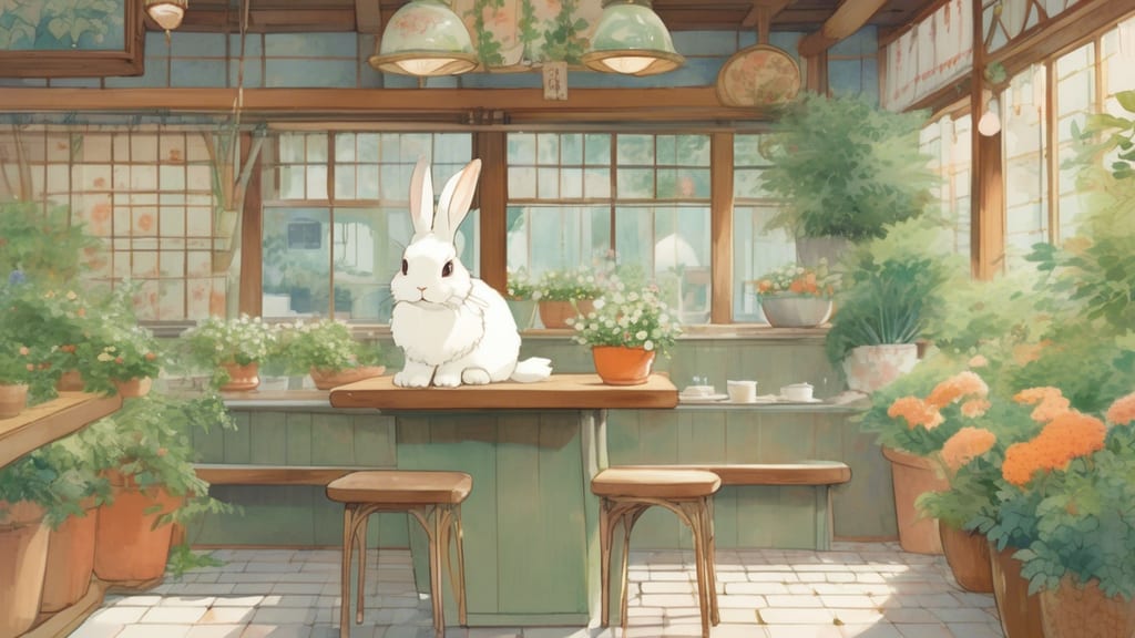 Rabbit - Rabbit Cafe Cafe in Saijo, Japan