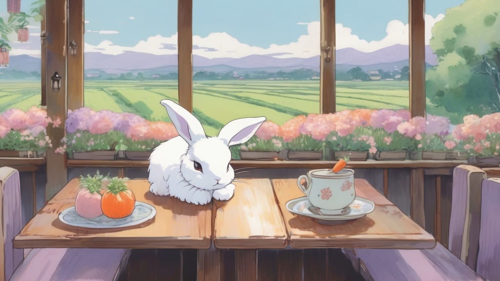 SLEEPY RABBIT - Rabbit Cafe Cafe in Shibuya, Japan