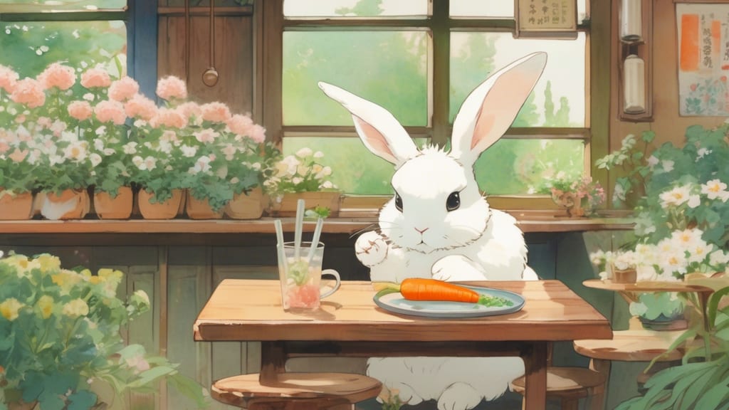 Peter Rabbit English Garden - Rabbit Cafe Cafe in Minamitsuru District, Japan