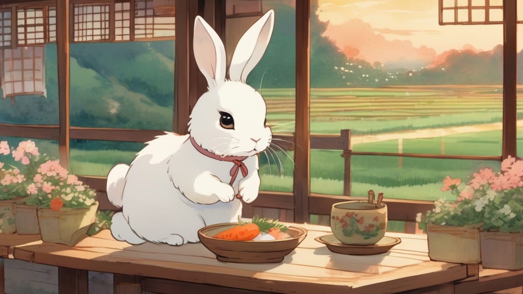 Funny Bunny - Rabbit Cafe Cafe in Abiko, Japan