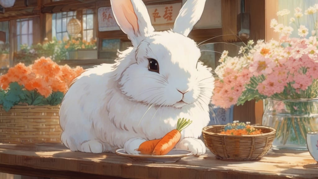Mameusagi - Rabbit Cafe Cafe in Tokorozawa, Japan