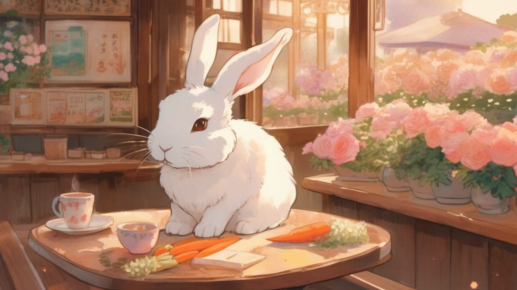 うさぎのシェリー - Rabbit Cafe Cafe in Kobe, Japan