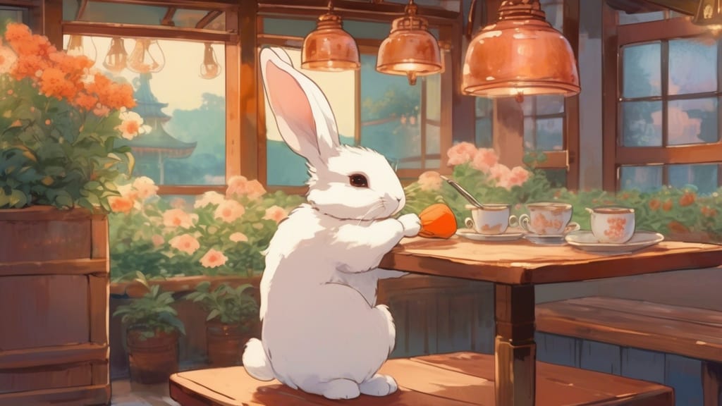 Rabbit - Rabbit Cafe Cafe in Ozu, Japan