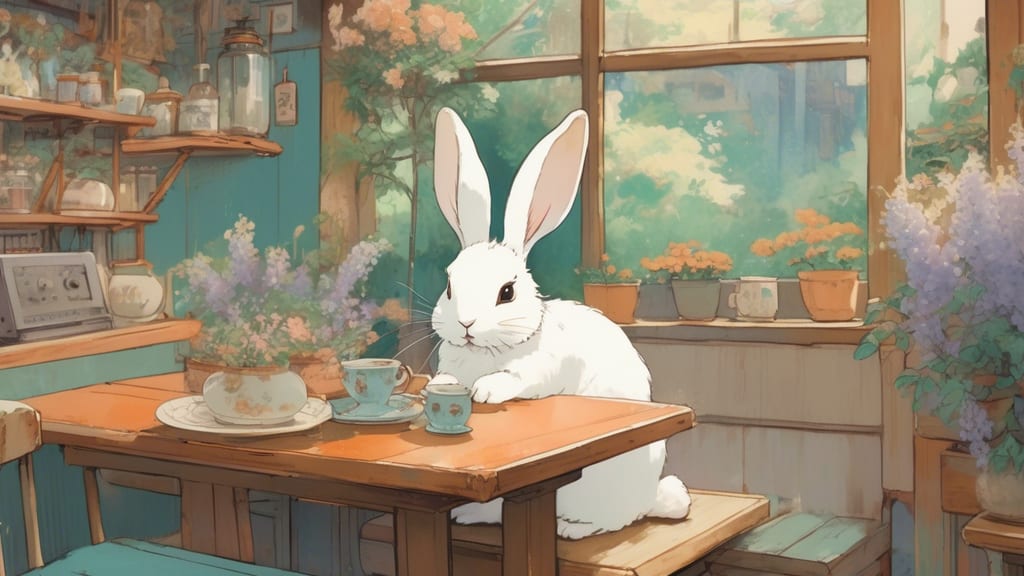 猫とうさぎのカフェ クリームシャンティ (旧:ラビキャットん) - Rabbit Cafe Cafe in Kasuga, Japan