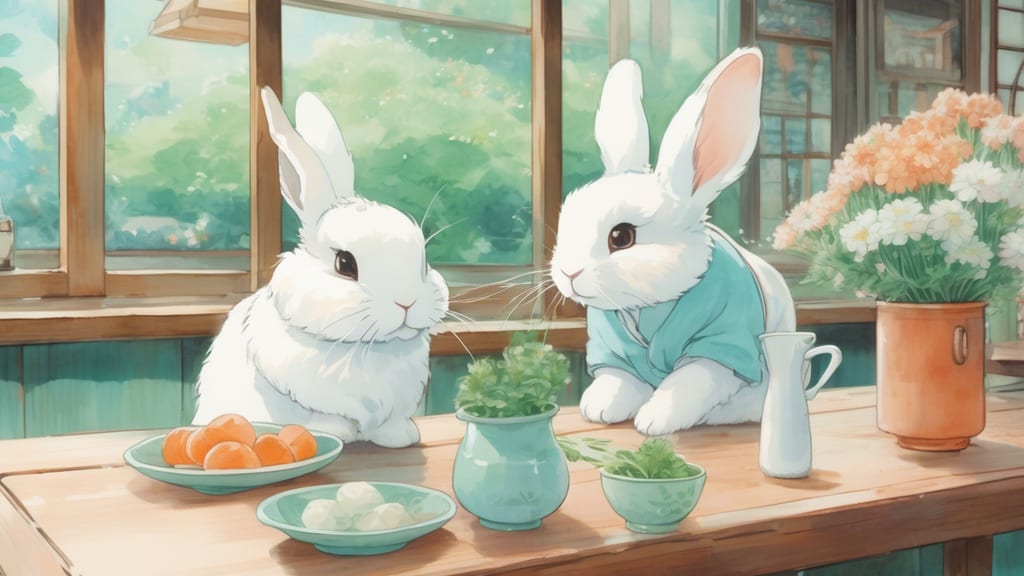 Usagi - Rabbit Cafe Cafe in Niihama, Japan
