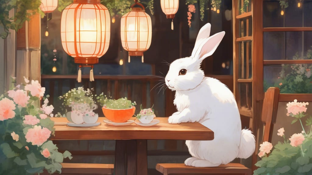 うさぎと魔法の種 - Rabbit Cafe Cafe in Matsubushi, Japan