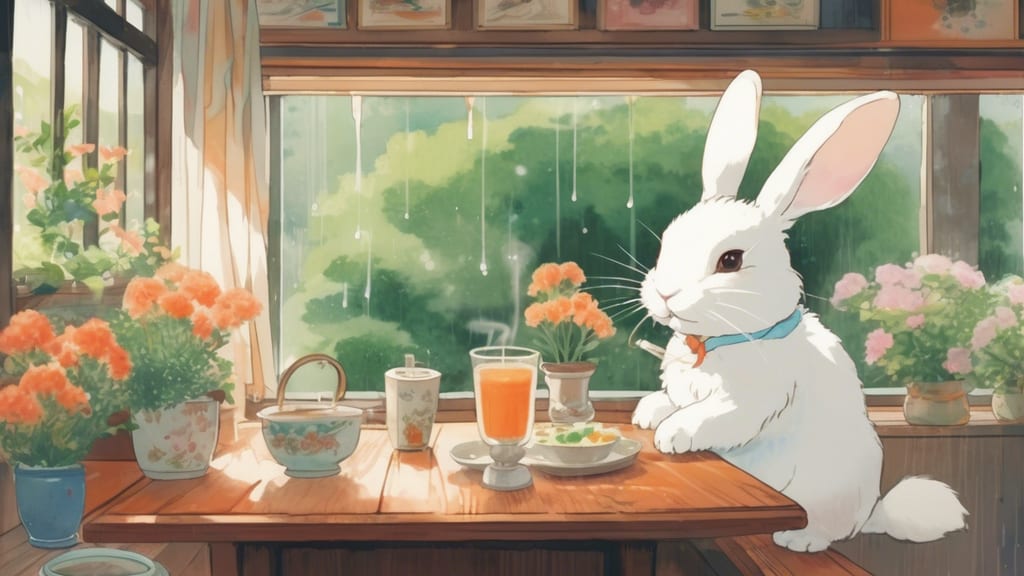 WHITE RABBIT - Rabbit Cafe Cafe in Fukuyama, Japan