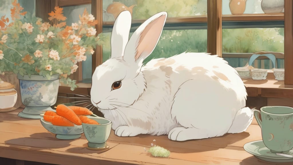 内川茶房 月と兎（Moon and Rabbit） - Rabbit Cafe Cafe in Imizu, Japan