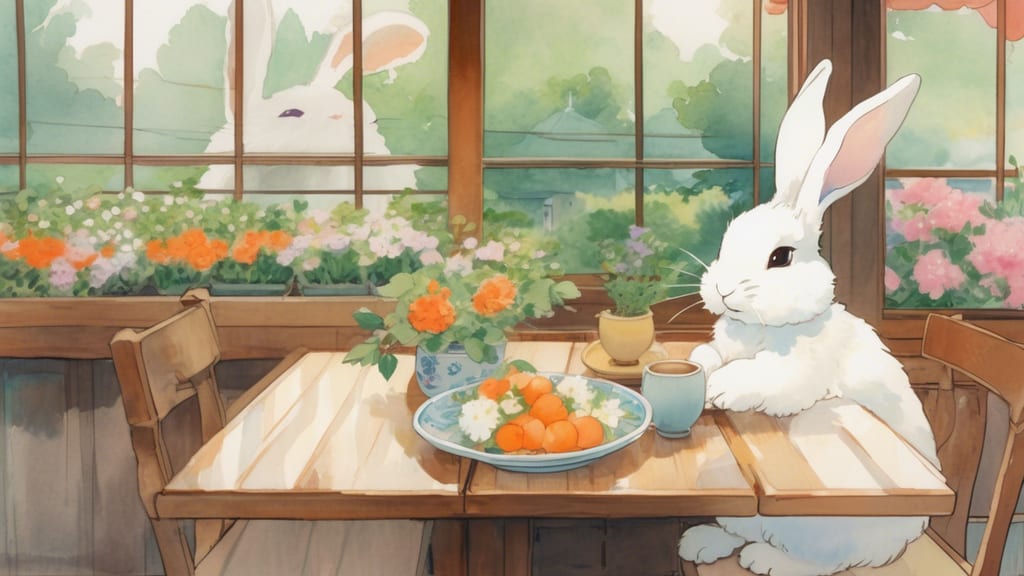 うさぎと癒しの遊び場 Healing Bunny - Rabbit Cafe Cafe in Naha, Japan