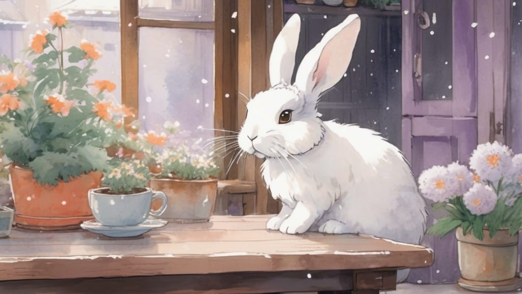 うさぎと葉っぱ - Rabbit Cafe Cafe in Kobe, Japan