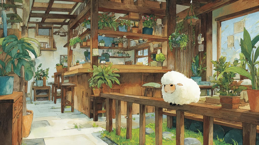 Sheep and Cloud Hill - Sheep Cafe Cafe in Shibetsu, Japan