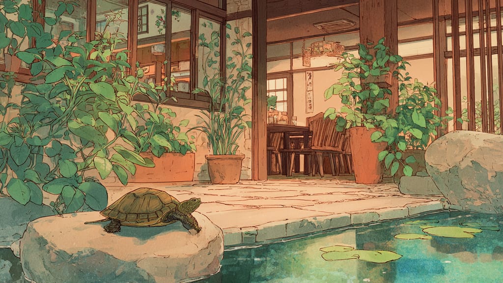 Caféいんこぐらし - Turtle Cafe Cafe in Kisarazu, Japan